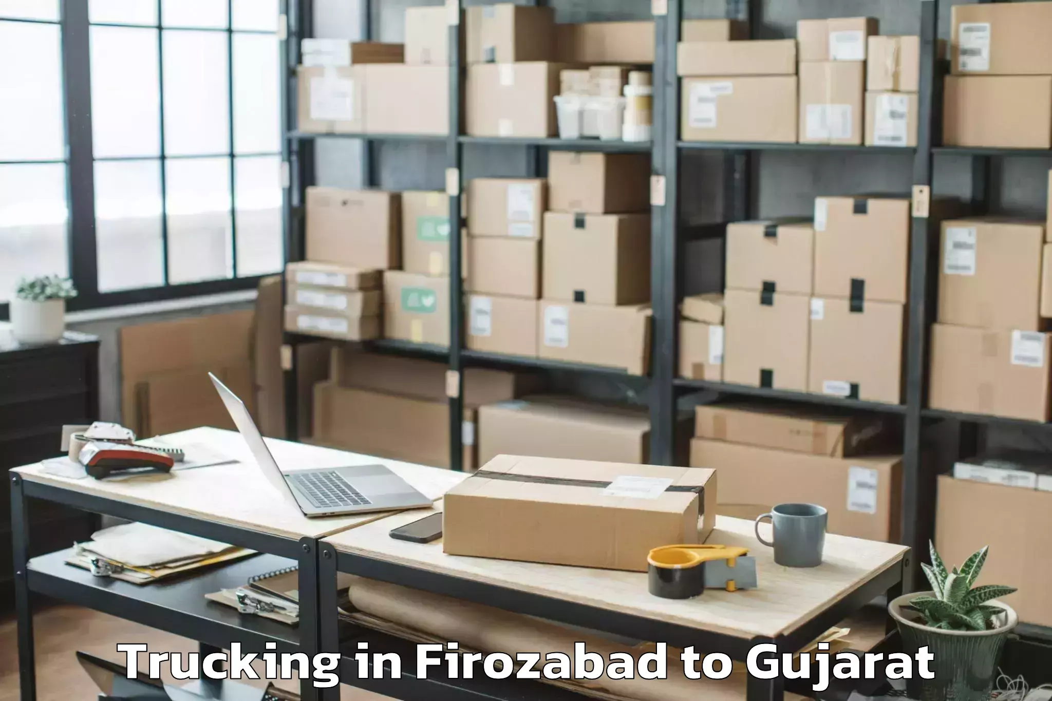 Firozabad to Gujarat University Ahmedabad Trucking